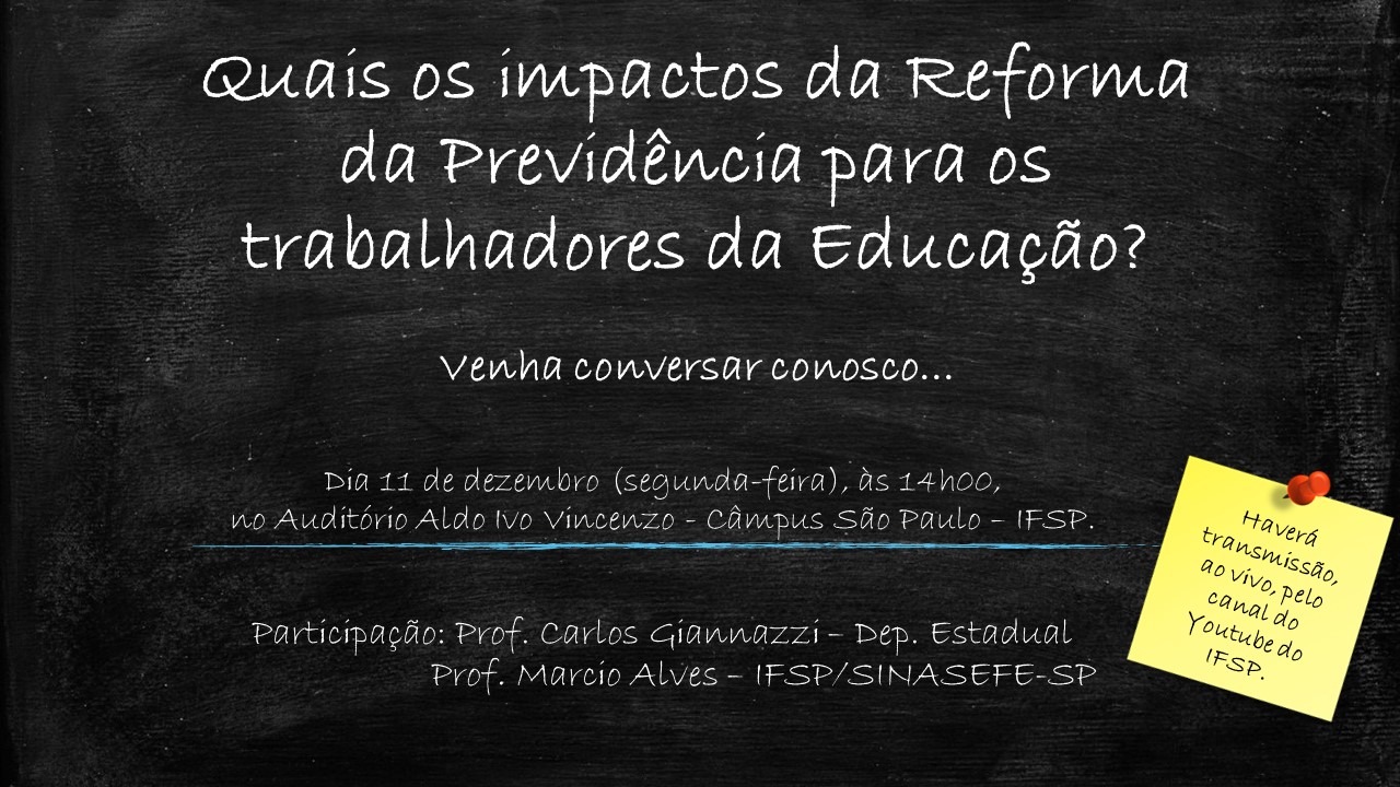 Palestra sobre a Previdência Social 11 Dez 17