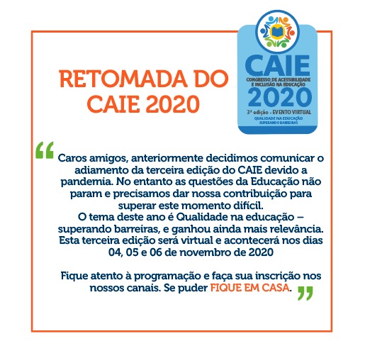 retomada caie 2020 virtual